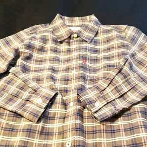 NEW boy long sleeve plaid button down